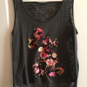 Floral Mickey Mouse Graphic Tank Top 🌸